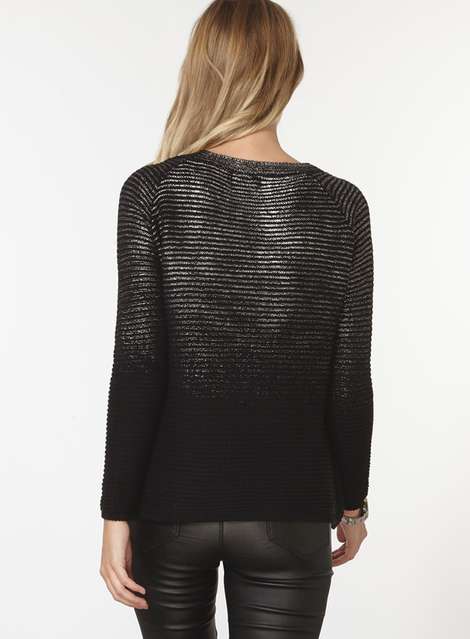 **Only Black Metallic Ombre Jumper